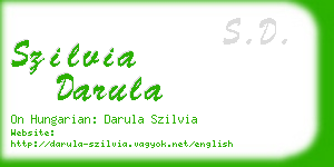 szilvia darula business card